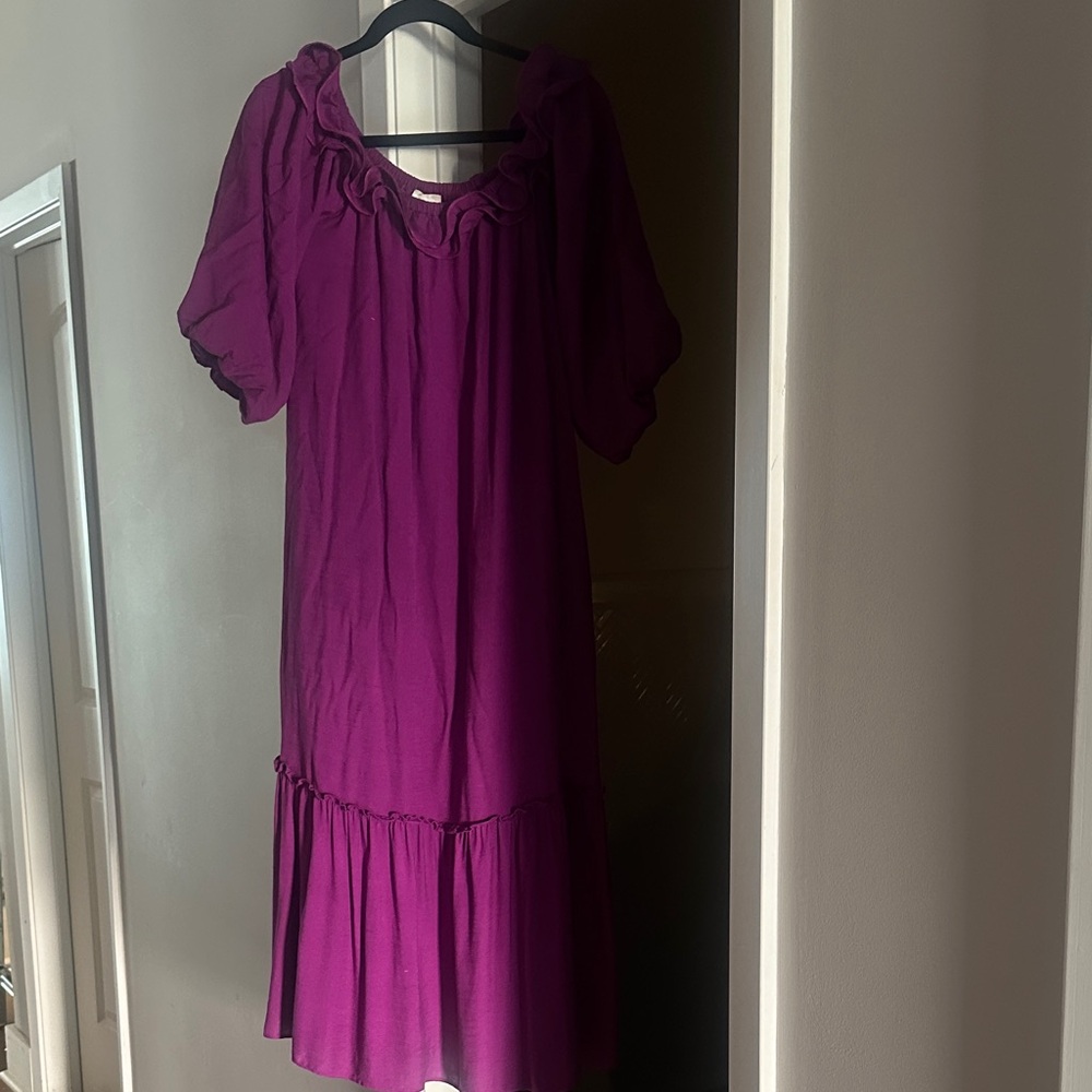 Purple Ruffle Dress - Picture 3 of 3